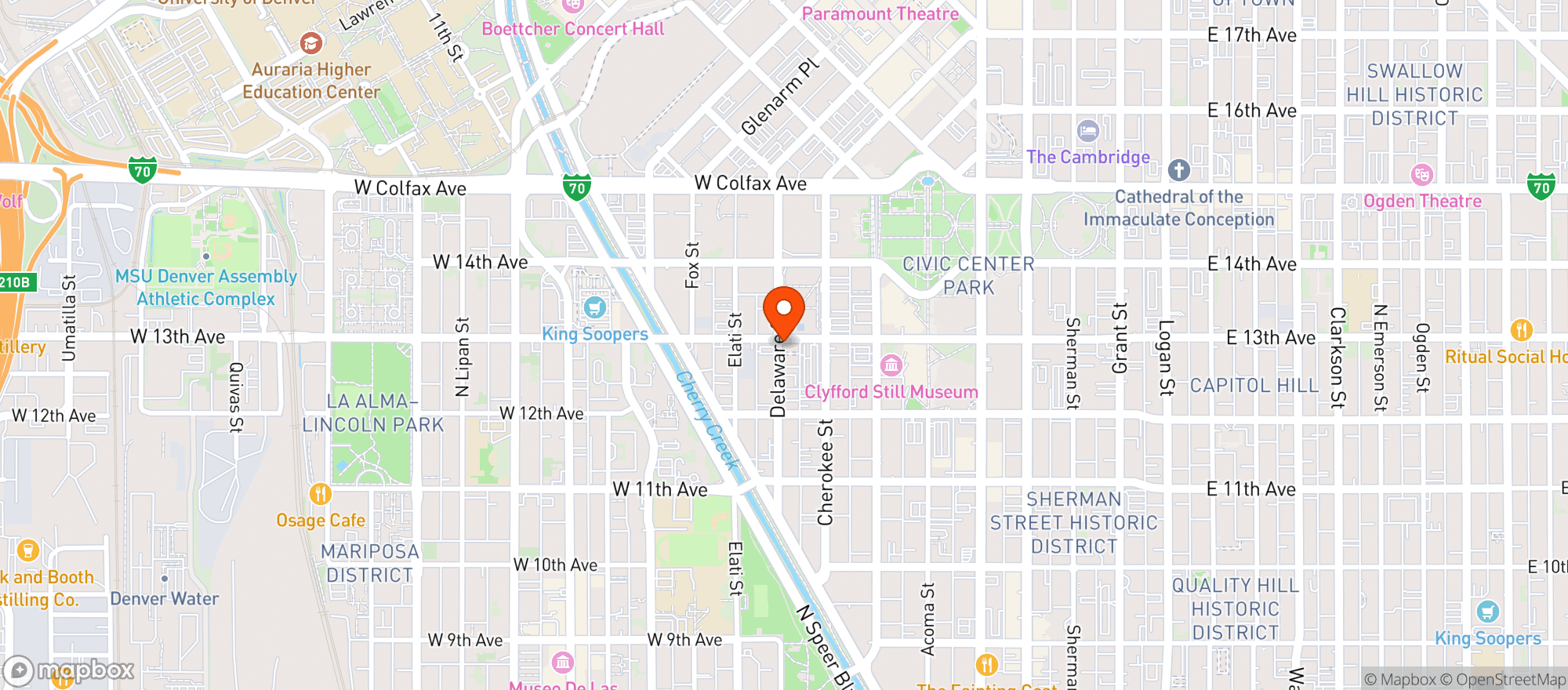Map showing Mr. B's Wine & Spirits - Golden Triangle