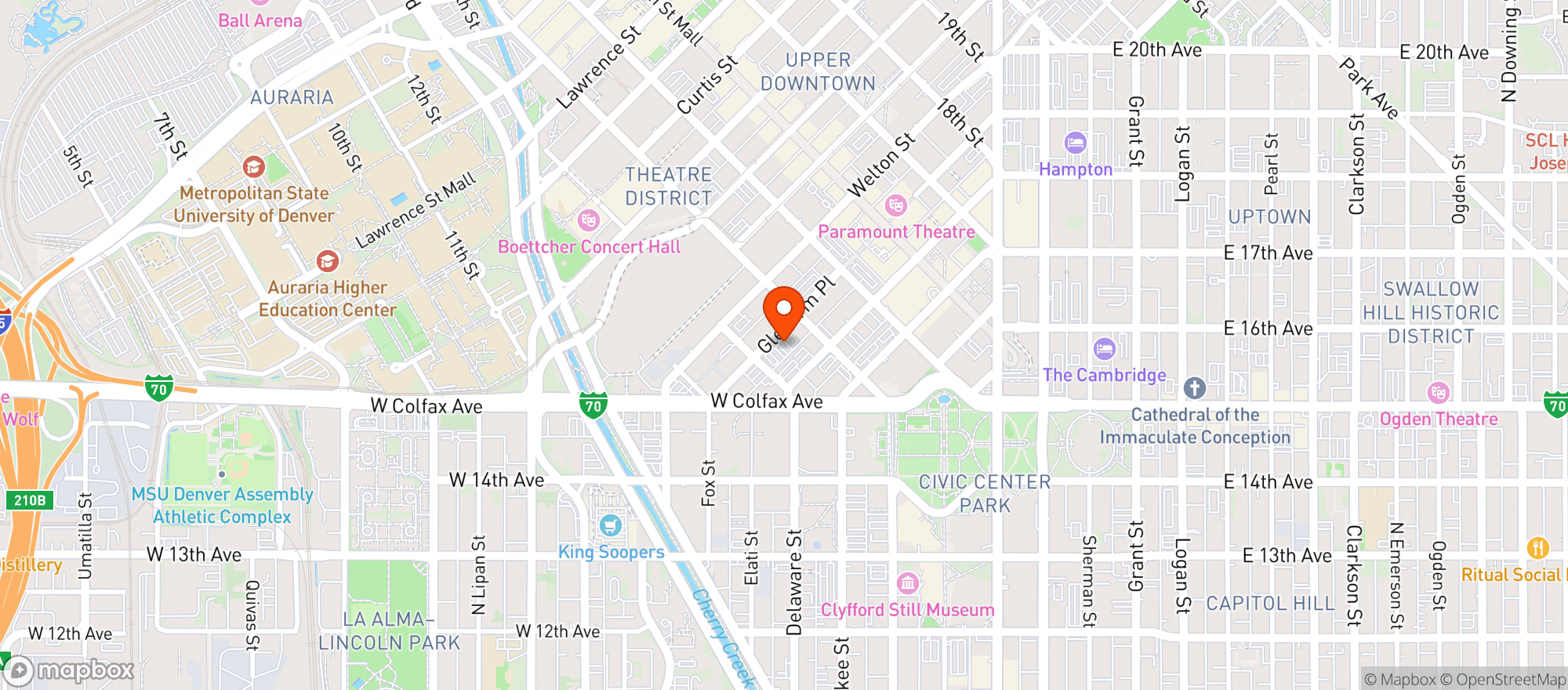 Map showing Press Club