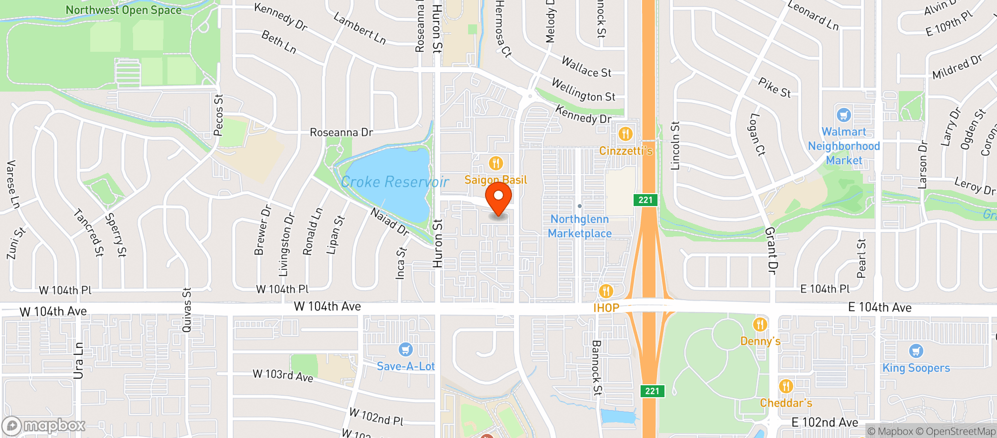 Map showing Nature's Medicine Northglenn