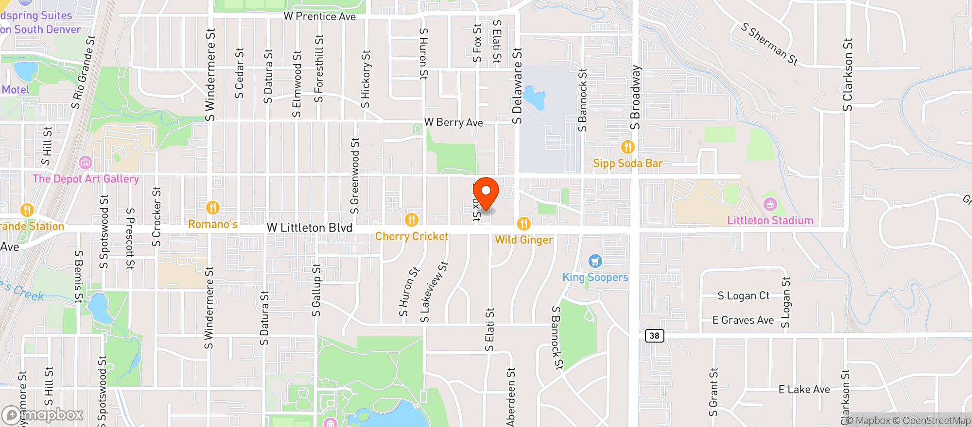 Map showing Pyramid Discount Liquors