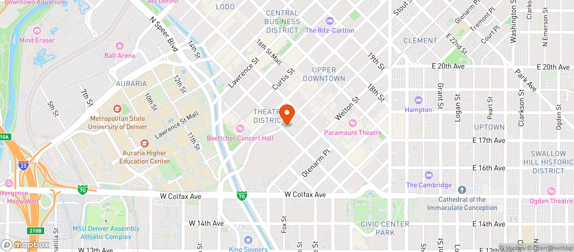 Map showing Stout St Social