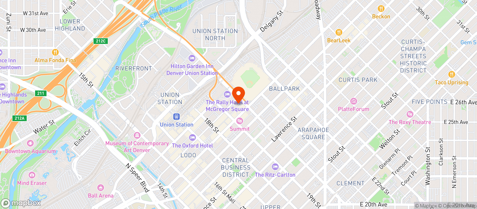 Map showing Jacksons Hole Downtown