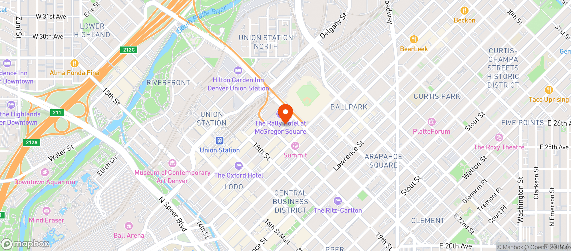 Map showing Carmines On McGregor Square