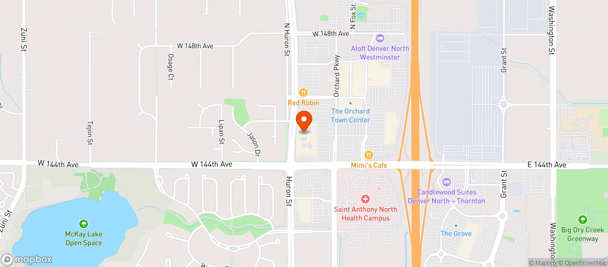 Map showing Target - Westminster Orchard Parkway
