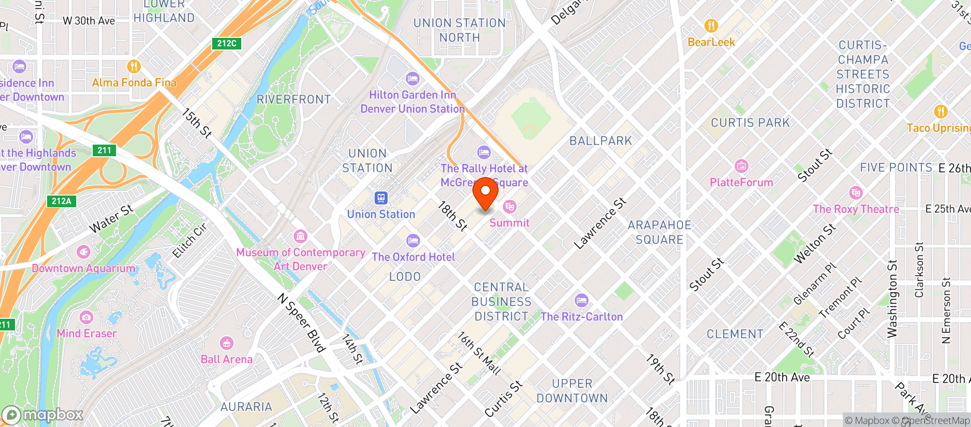 Map showing Seven Grand