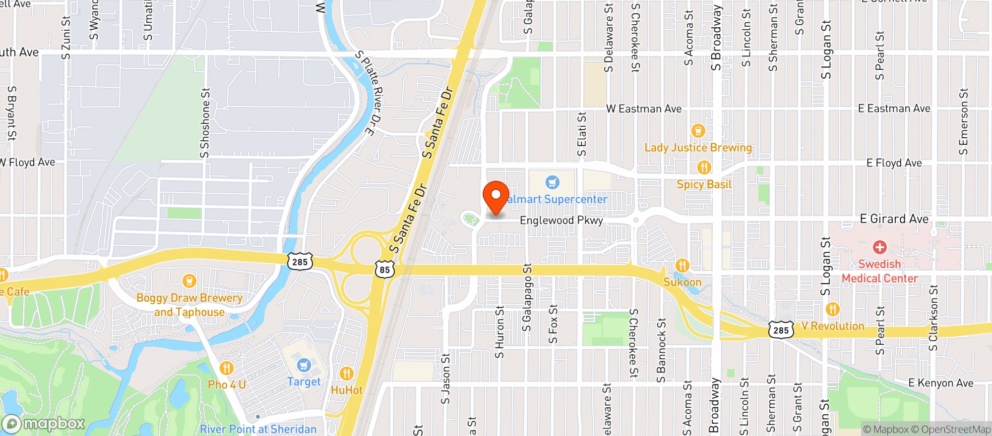 Map showing King Liquors