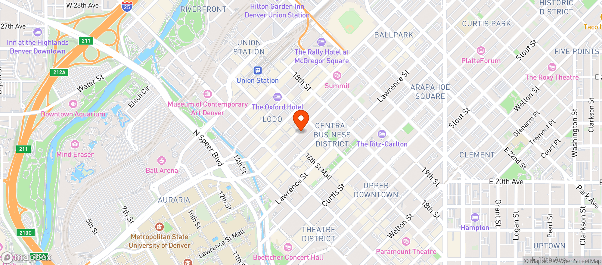 Map showing Oskar Blues Black Buzzard
