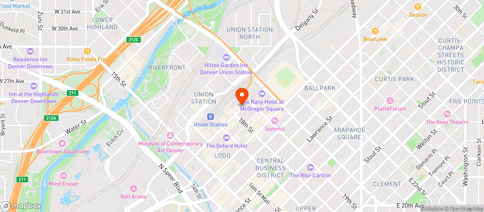 Map showing Icehouse Tavern