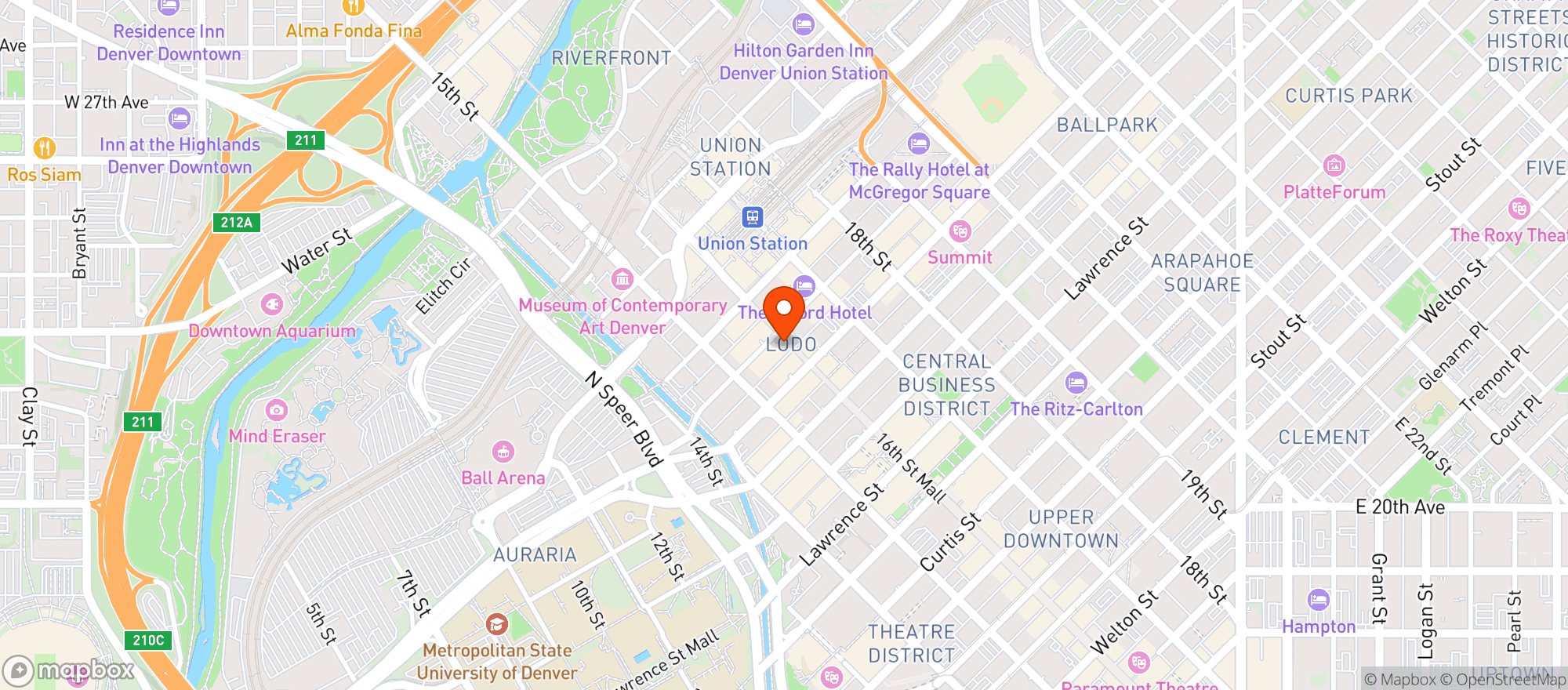 Map showing Kitchen (Denver) The