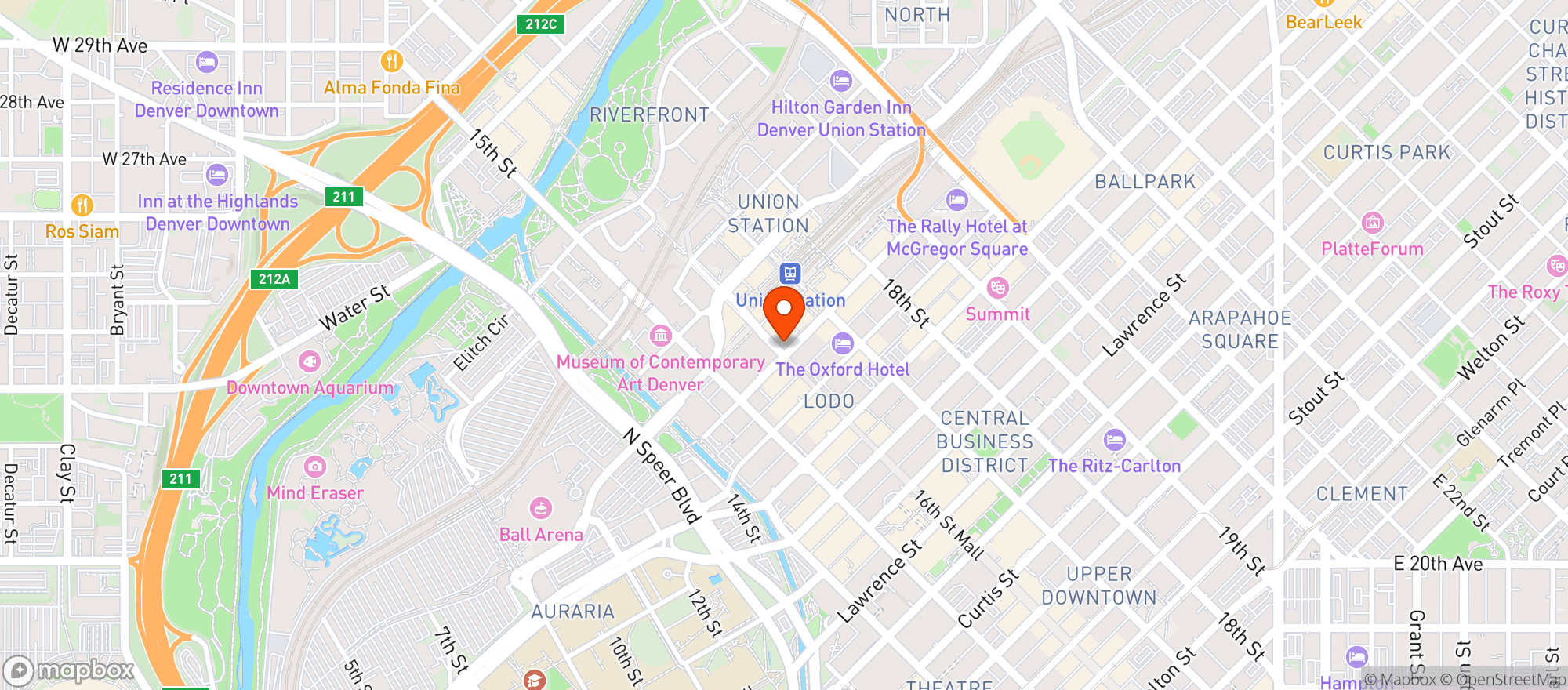 Map showing THIRSTY LION PUB & GRILL