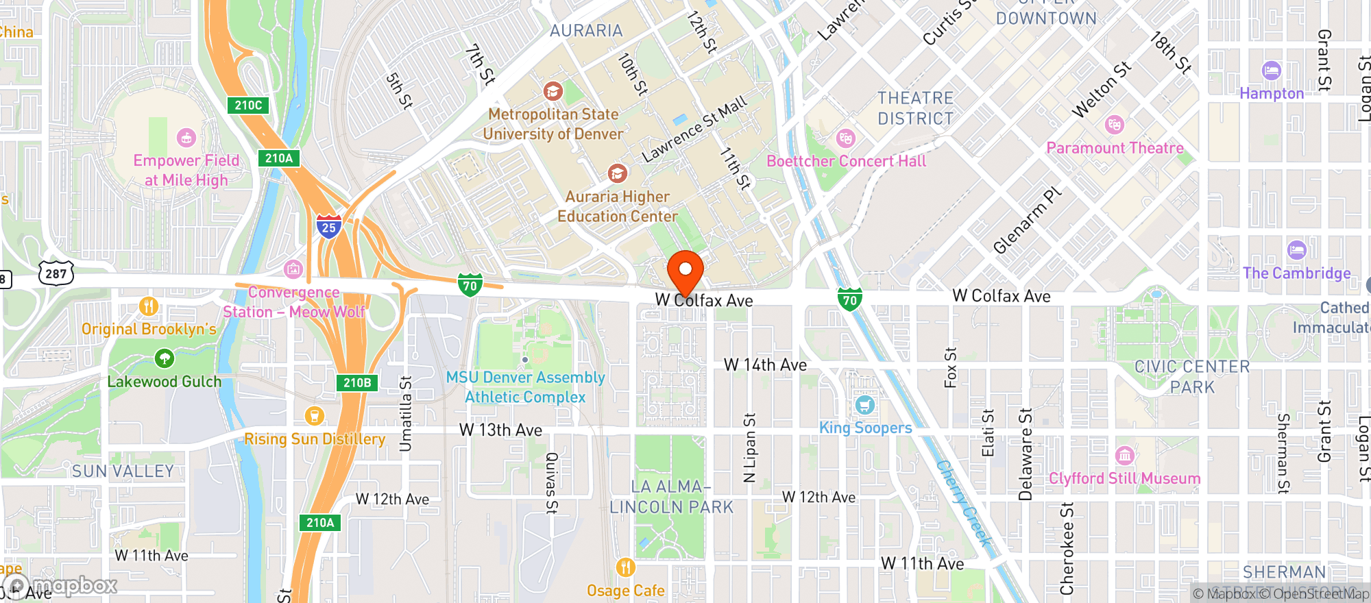 Map showing Circle K