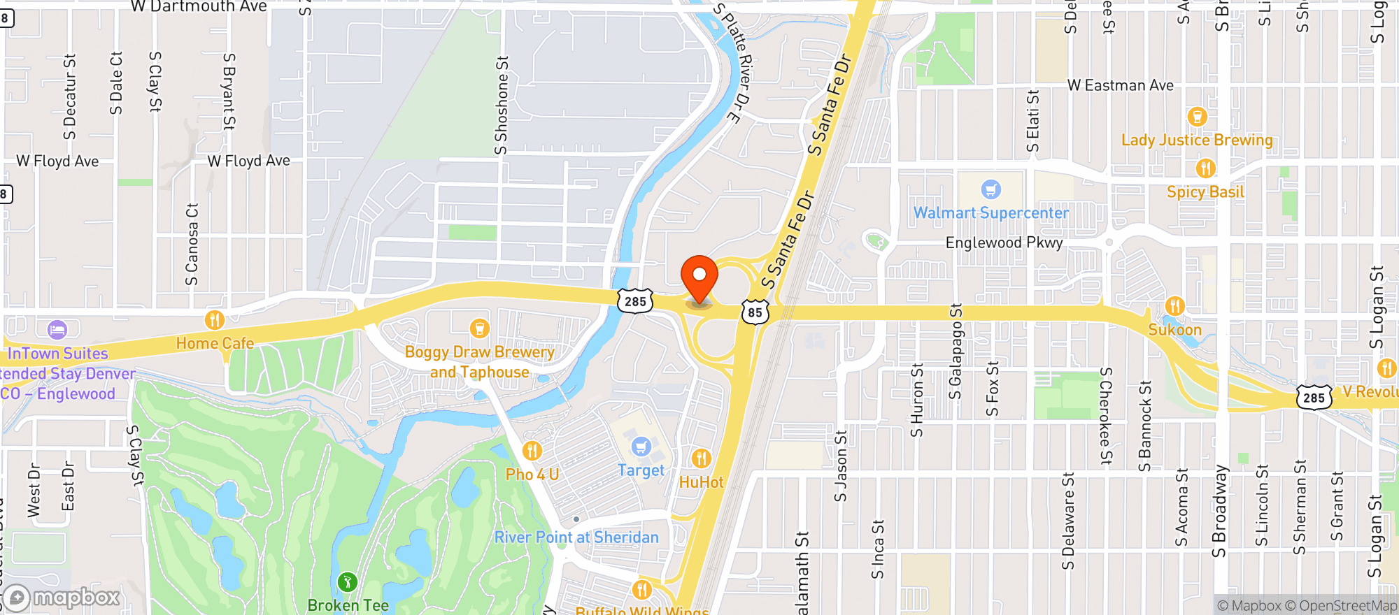Map showing Hampden Warehouse Liquor