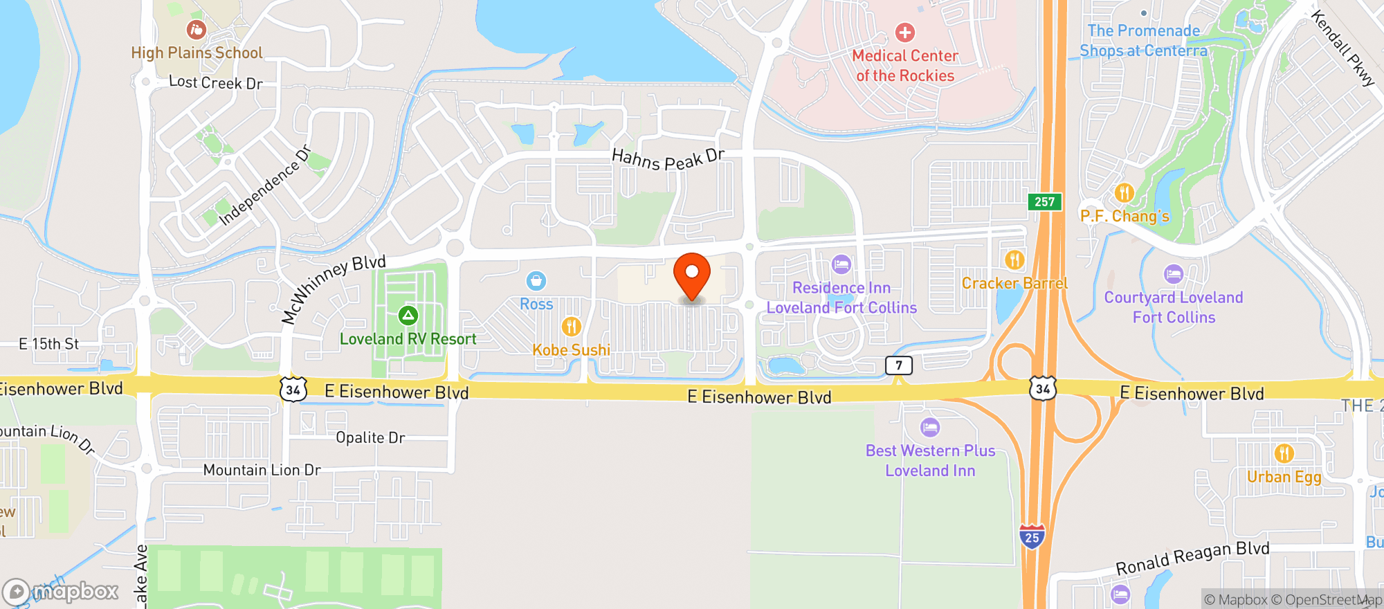 Map showing Target - Loveland