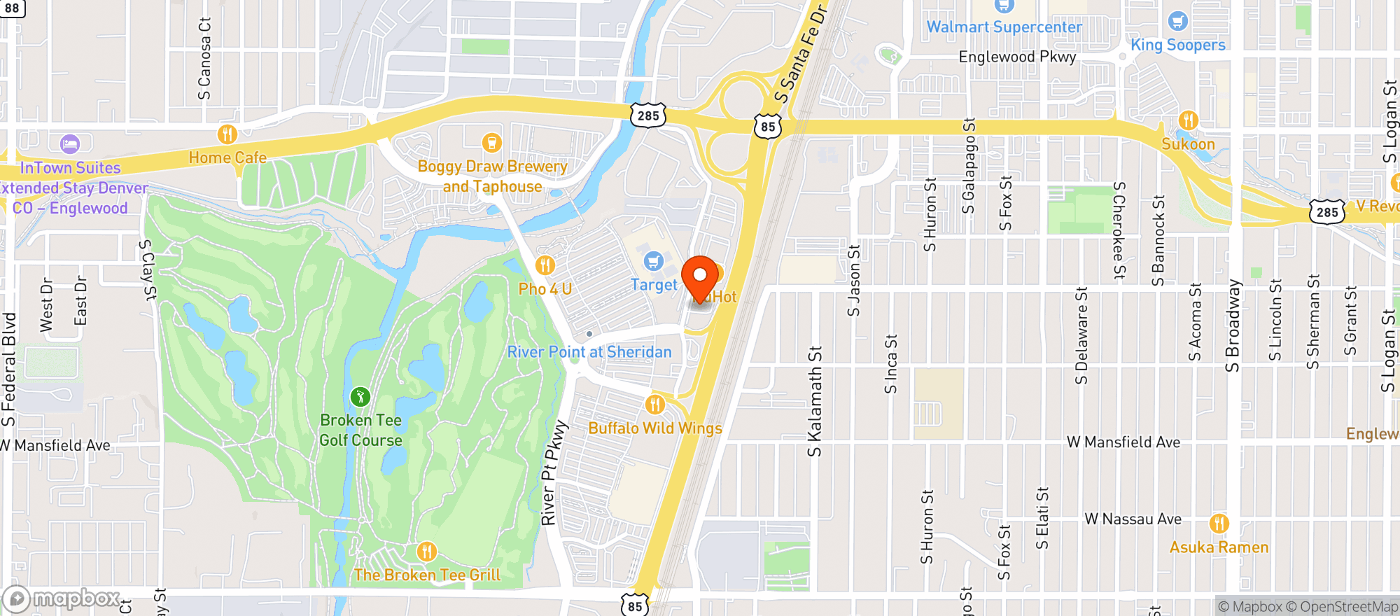 Map showing Silver Stem Sheridan