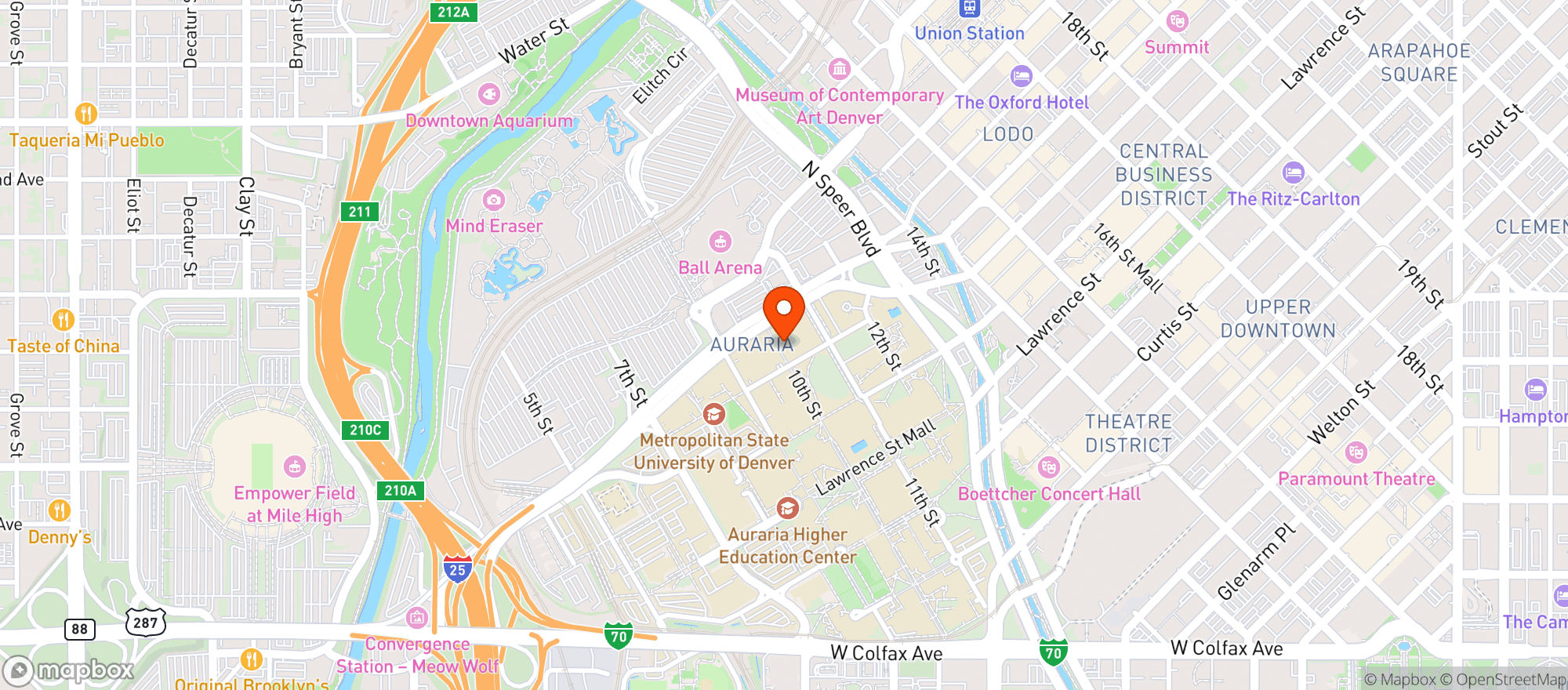 Map showing Red Robin Burger Works