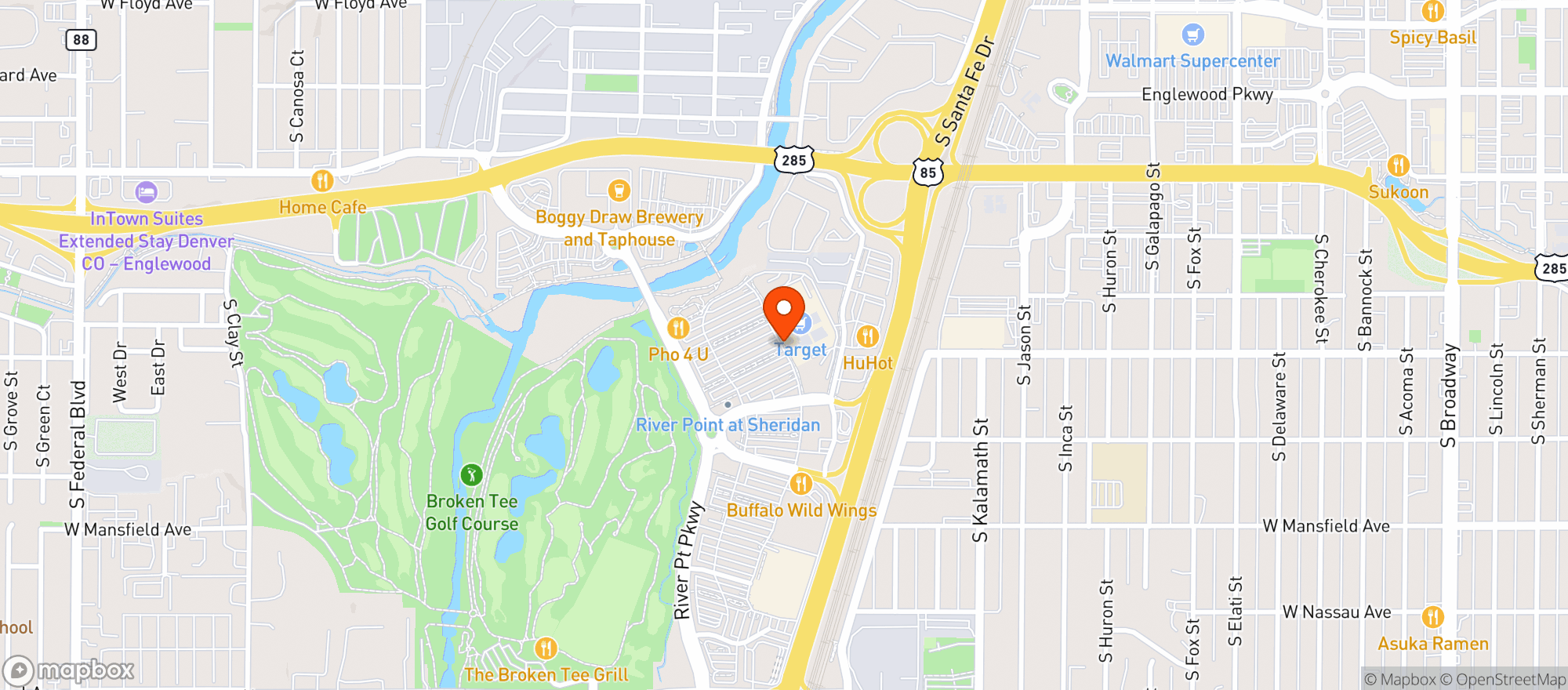 Map showing SUPERTARGET