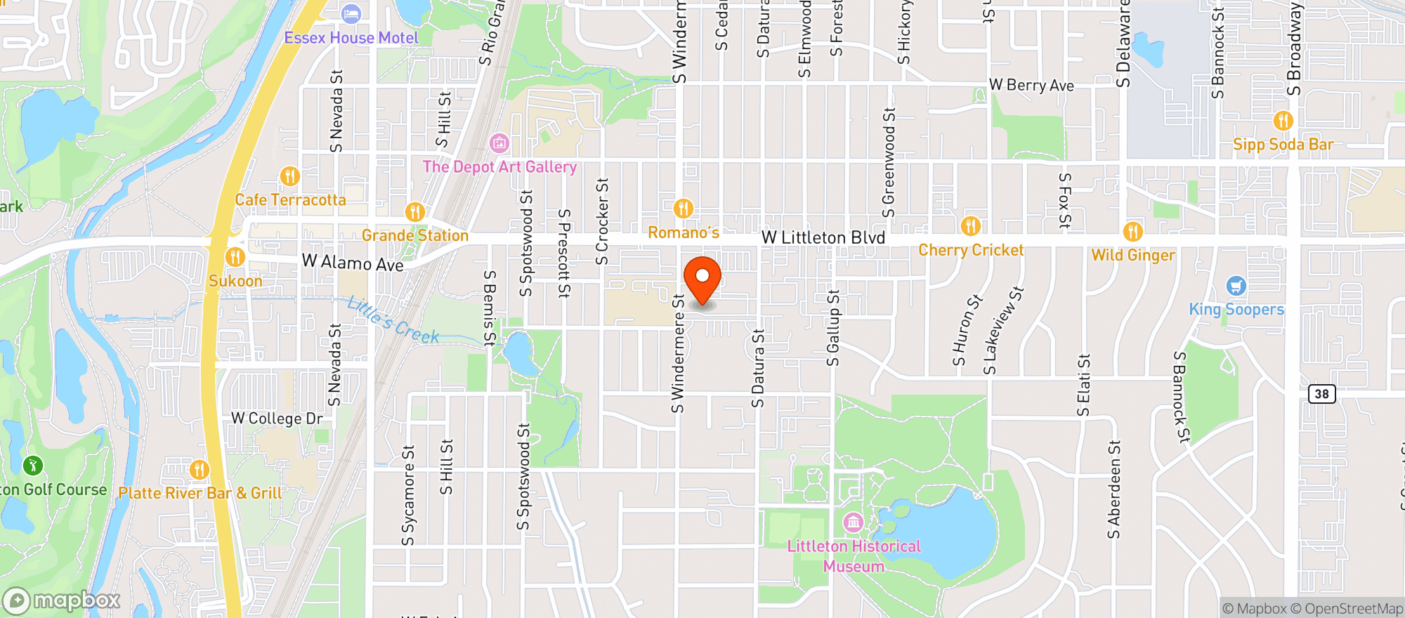 Map showing Old Santa Fe Mexican Grille