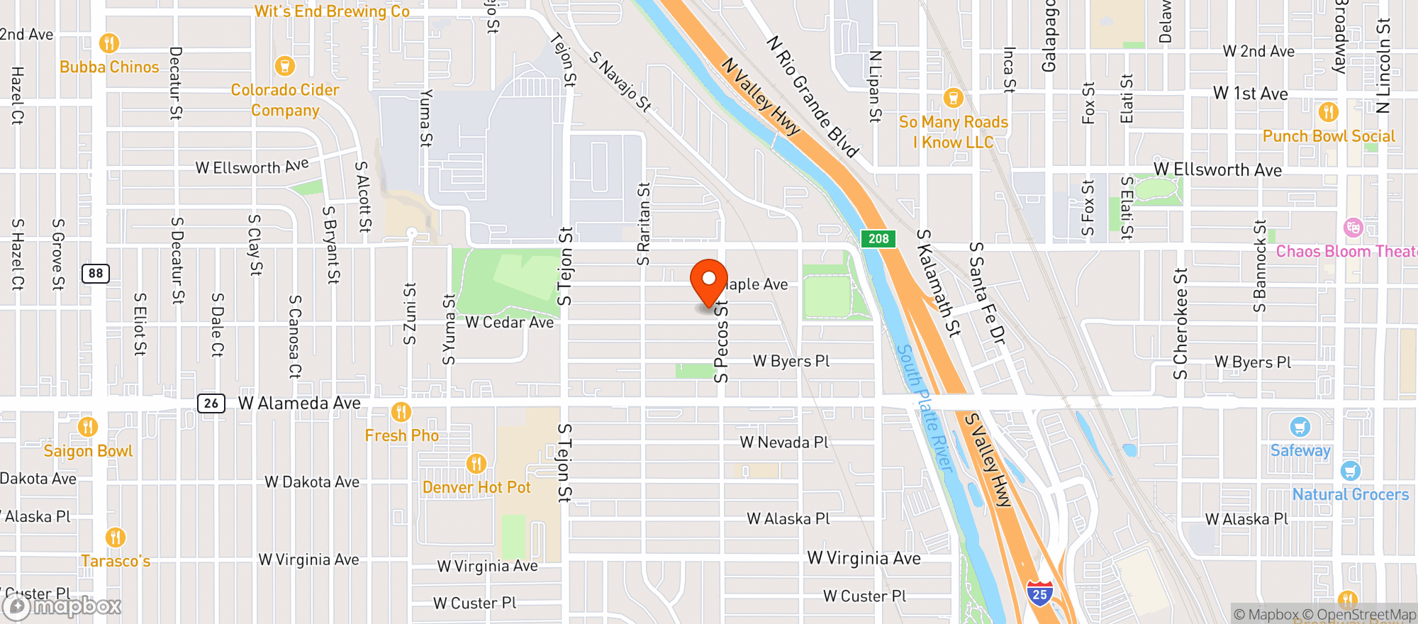Map showing Queen City - NO ALCOHOL