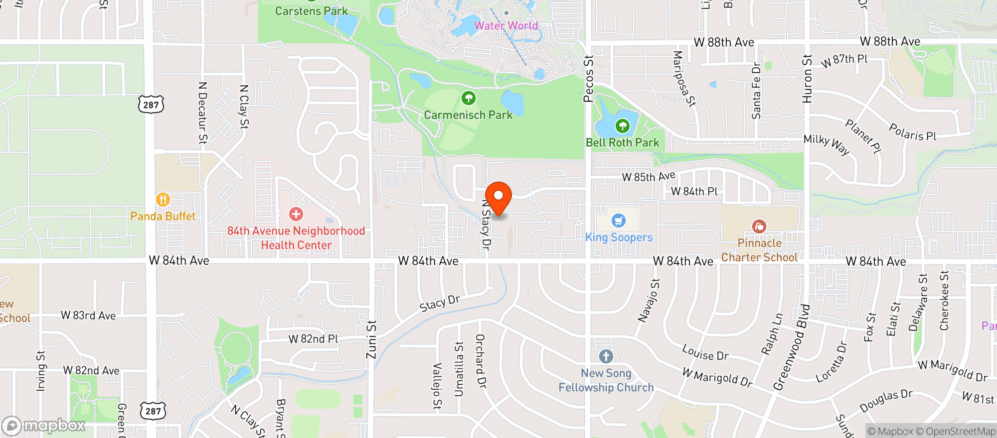 Map showing Xclusive Cannabis - Federal Heights - Recreational