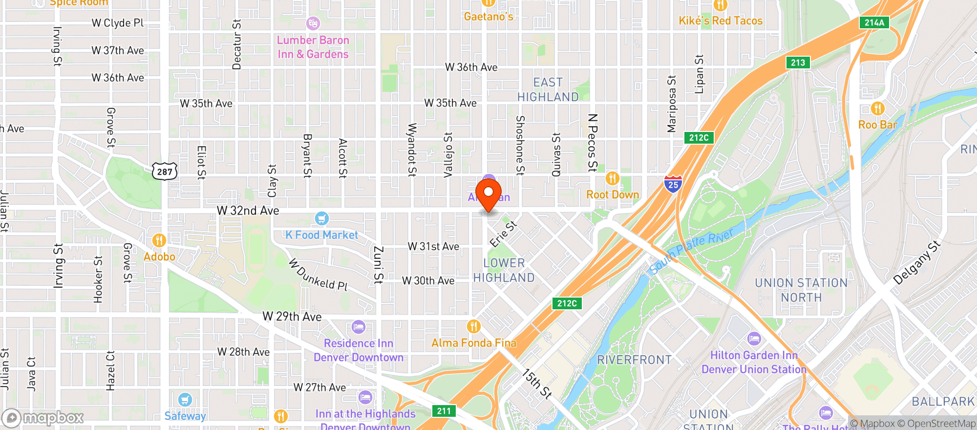 Map showing Williams & Graham / Occidental Tavern