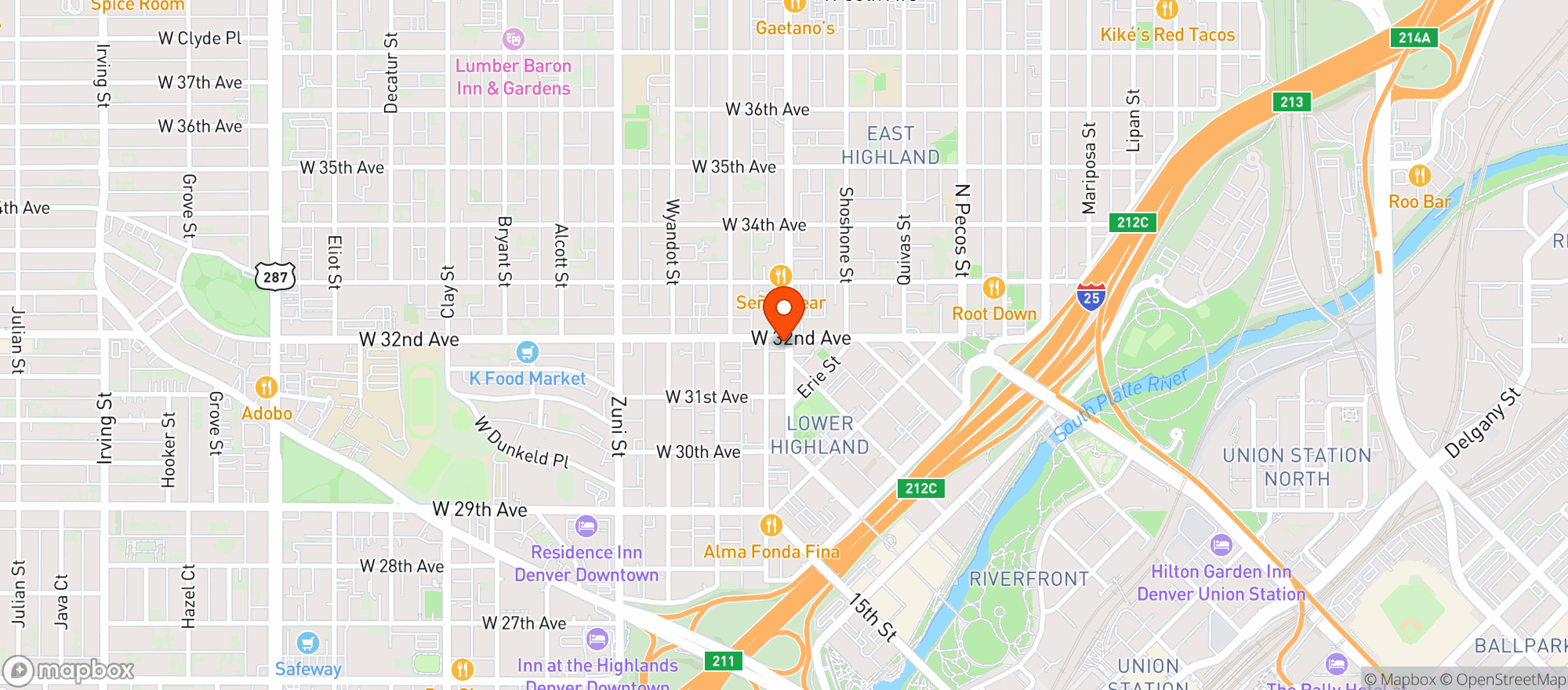 Map showing Simply Pure