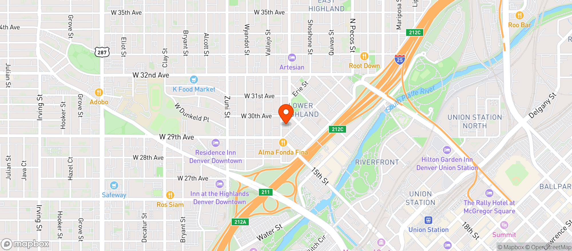 Map showing El Five