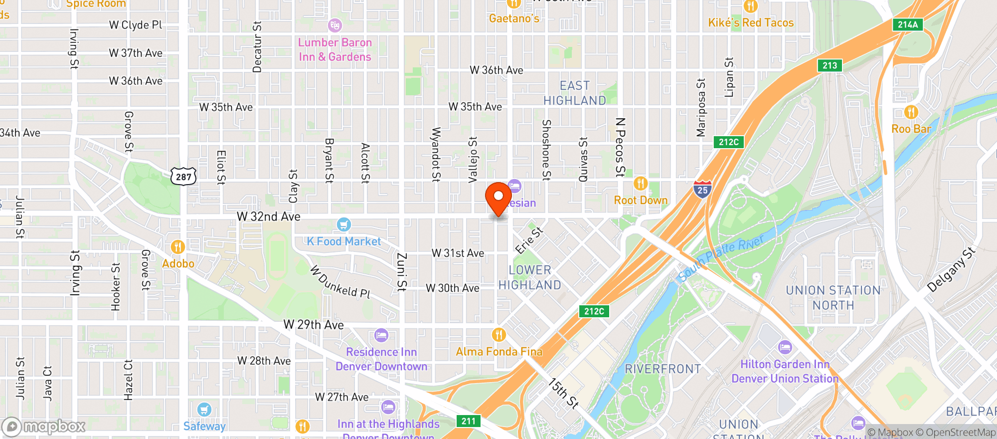 Map showing HJM Wine and Spirits