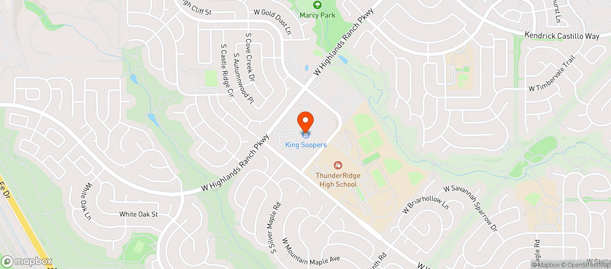 Map showing Kroger King Soopers