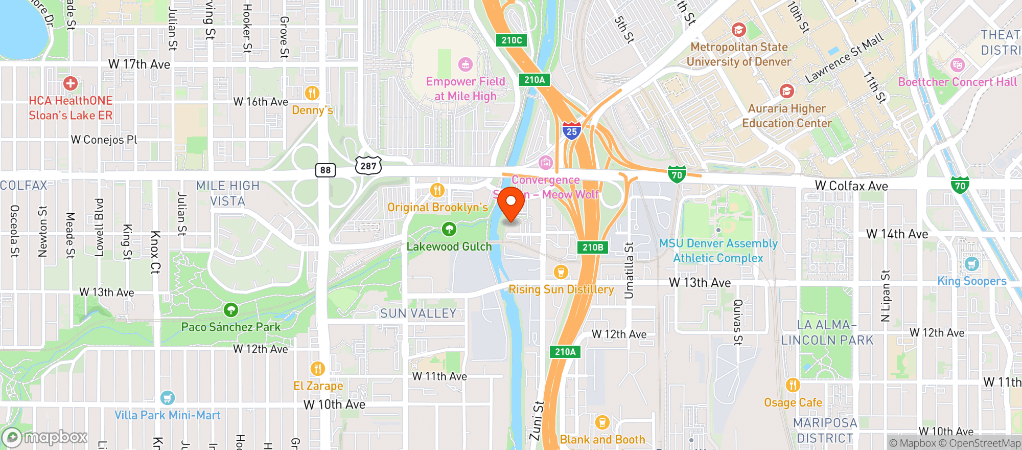 Map showing Raices Brewing