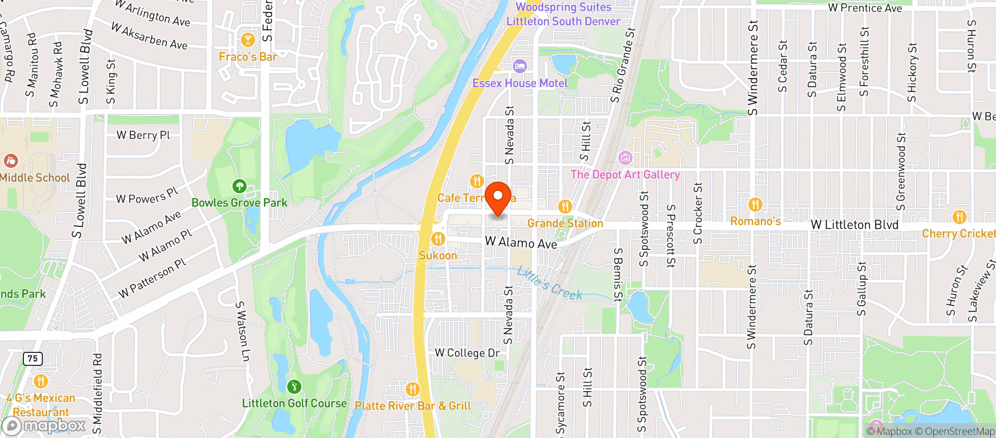 Map showing Jake's Brew Bar
