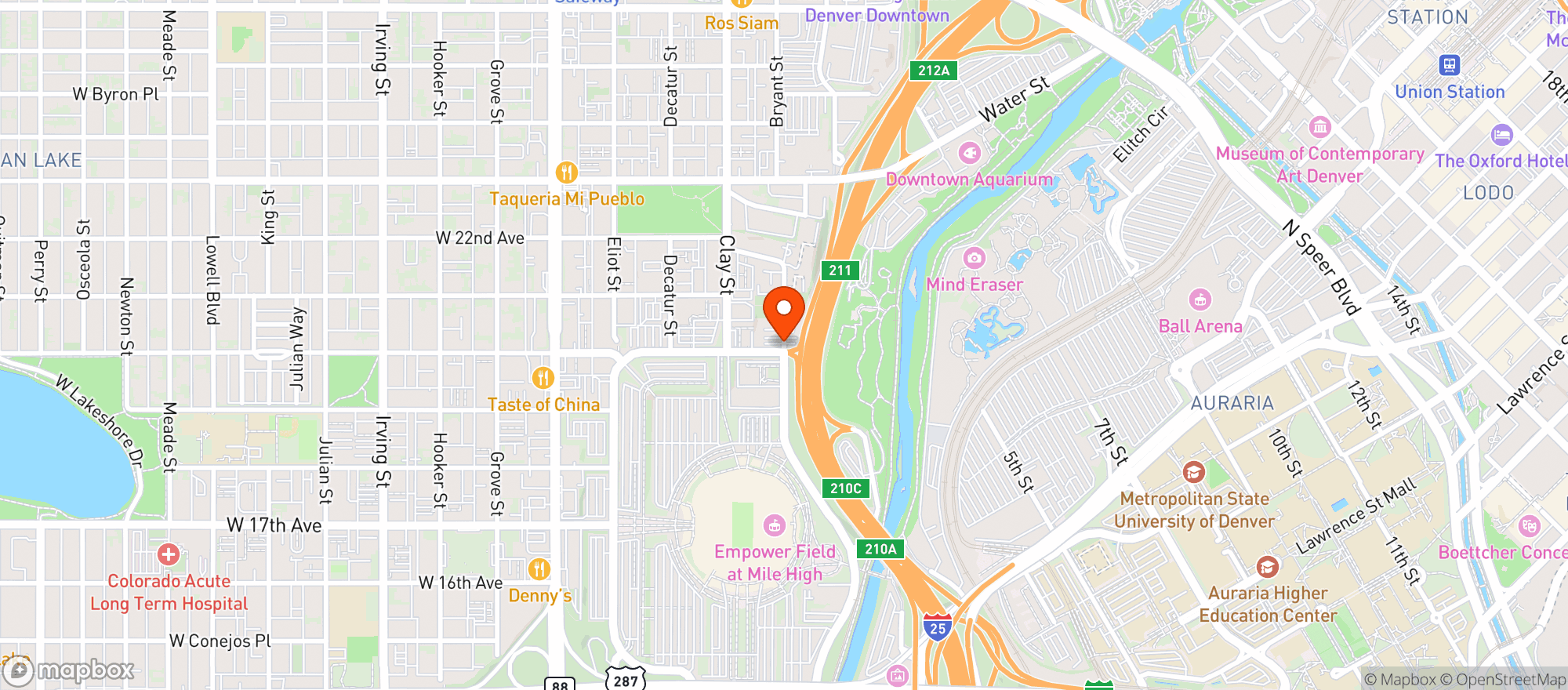 Map showing Best High Dispensary