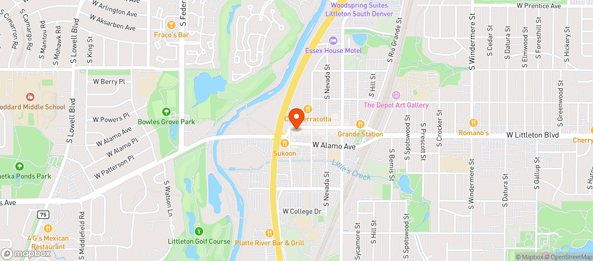 Map showing Viewhouse Eatery Bar & Rooftop