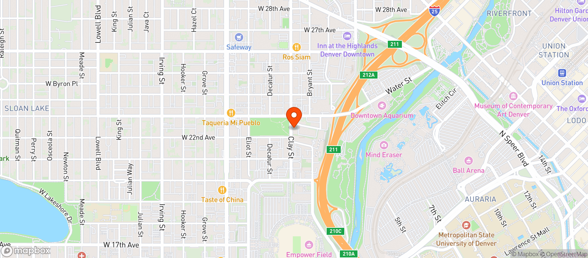 Map showing Awake Denver