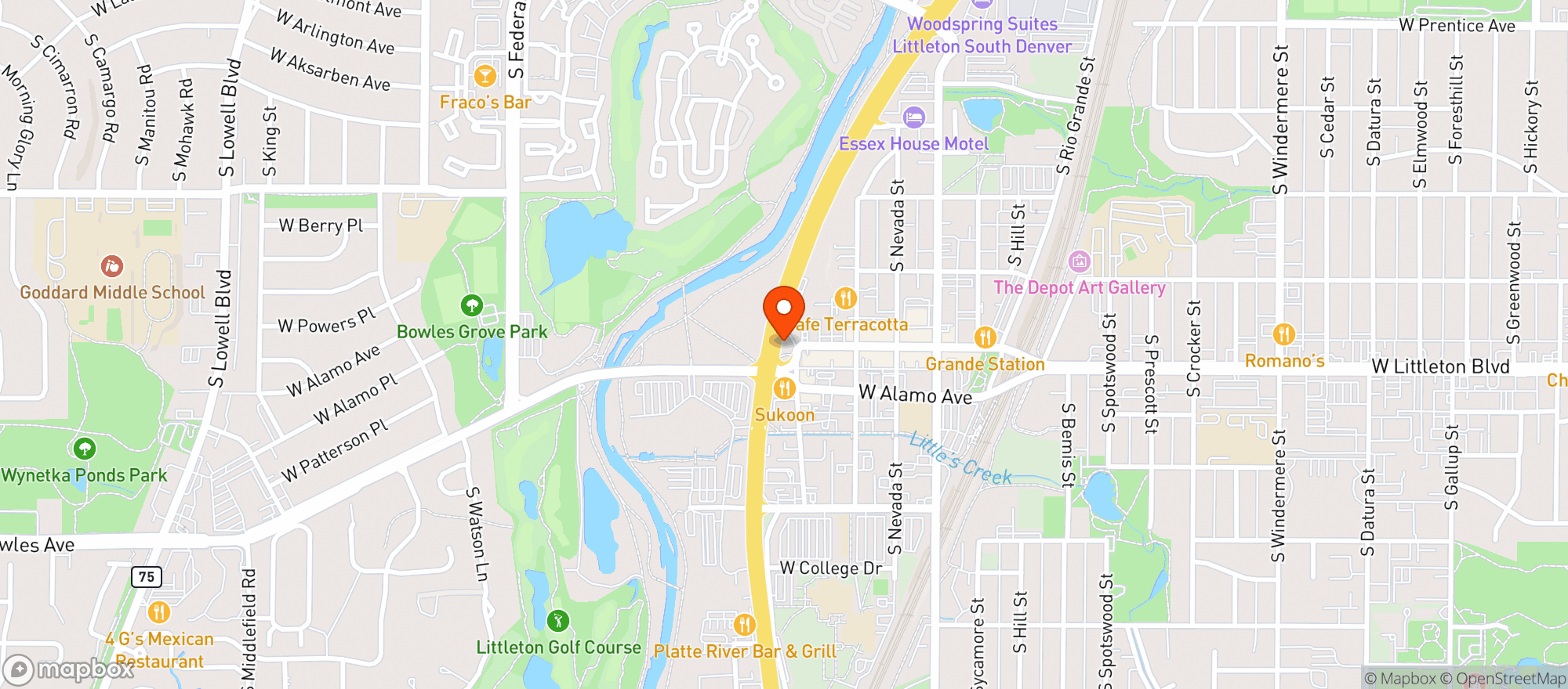 Map showing Melting Pot Restaurant #1090