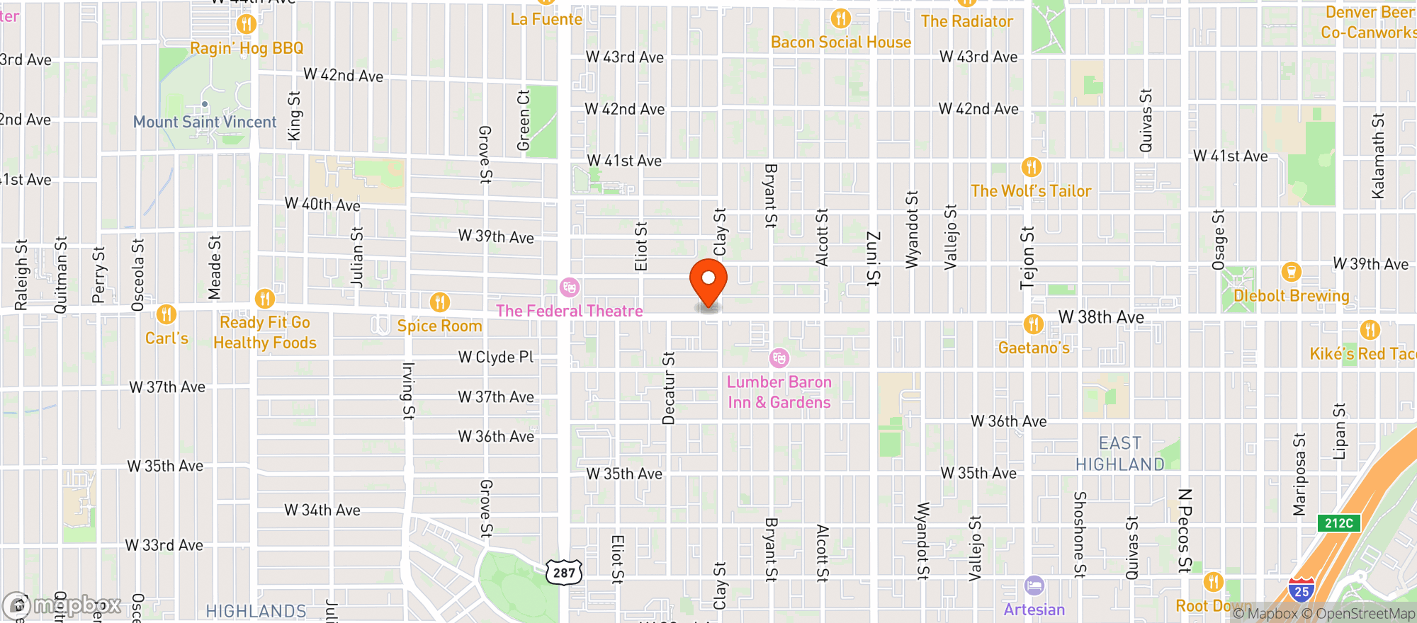 Map showing The Giving Tree