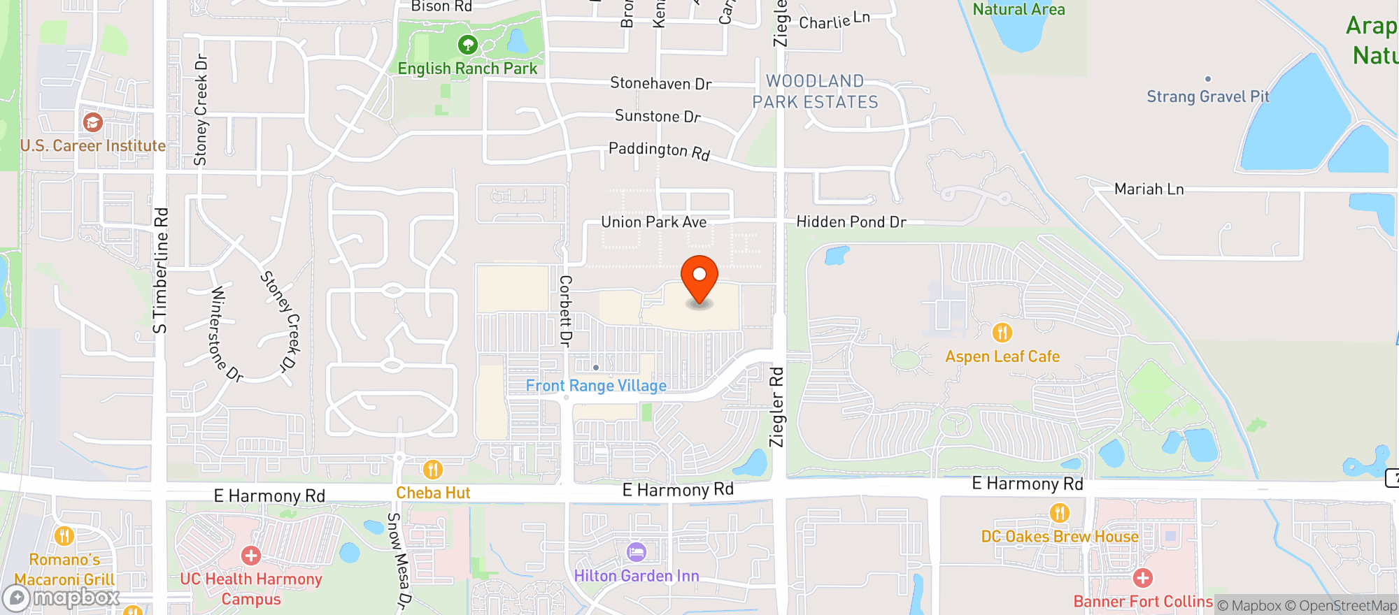Map showing Target - Fort Collins East