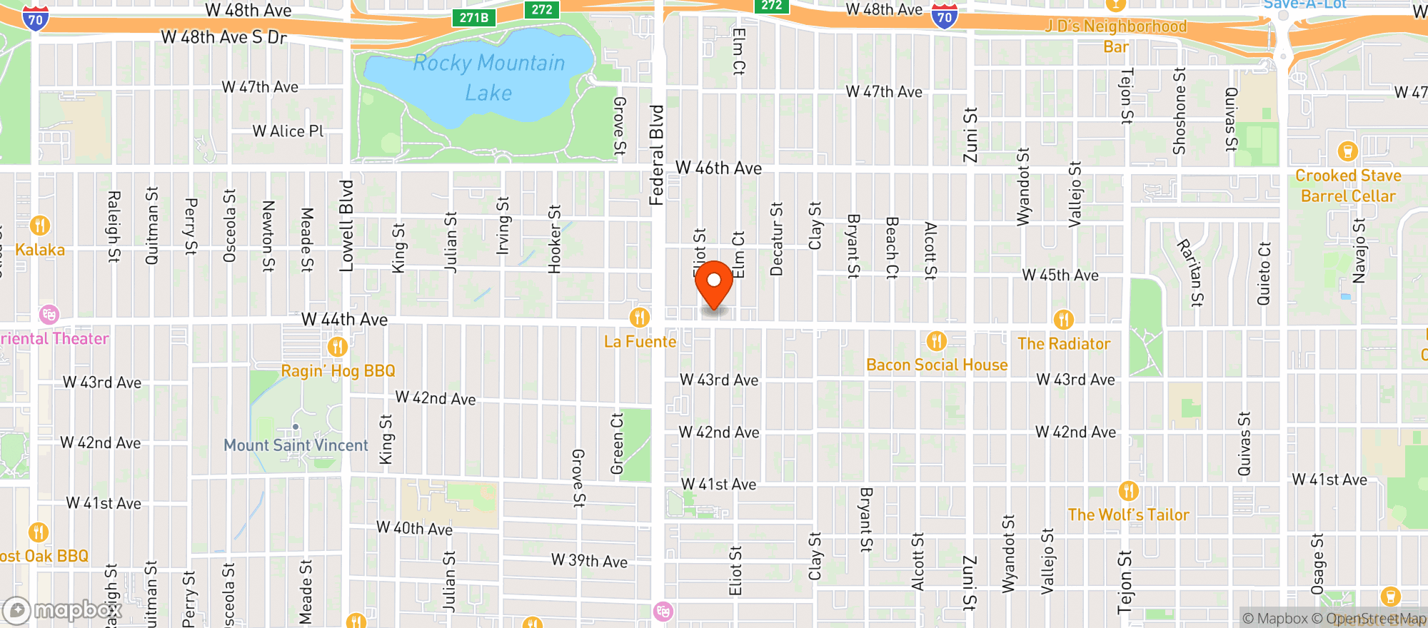 Map showing Sunnyside Gardens