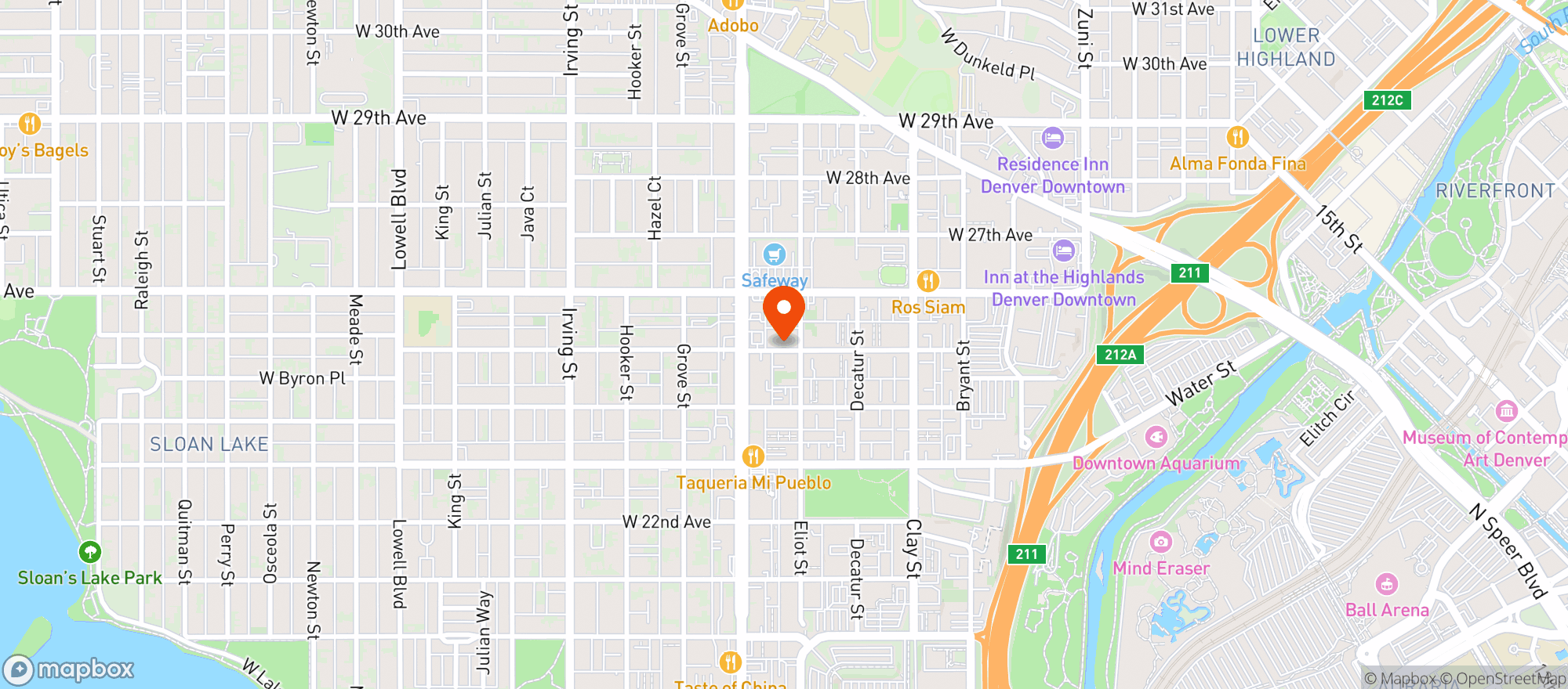 Map showing Parkside Liquor