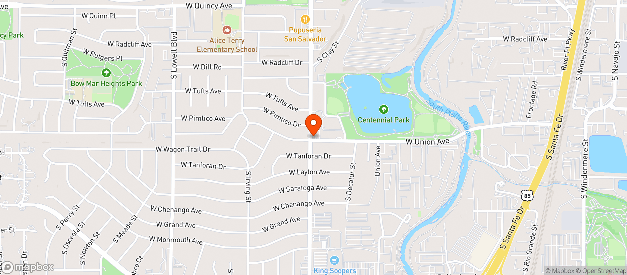 Map showing Dj Discount Liquor