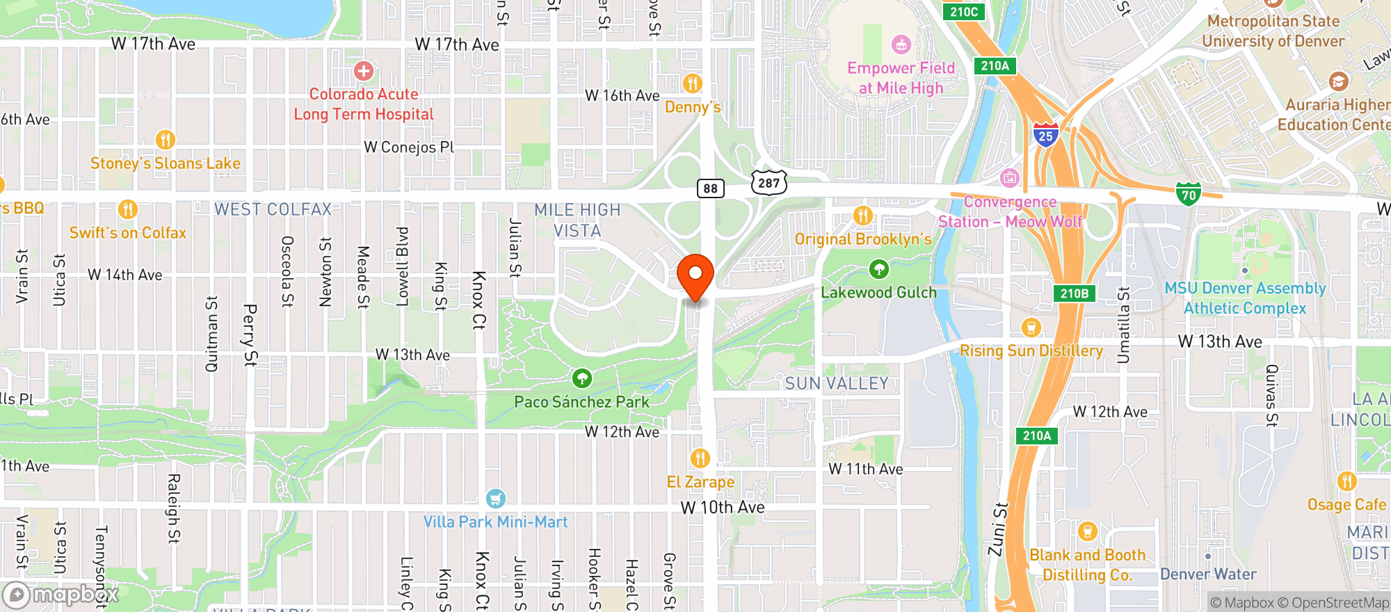 Map showing Avondale Liquors