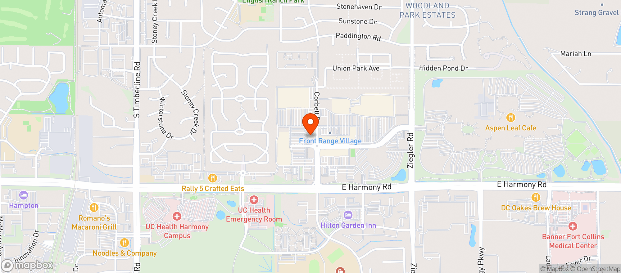 Map showing RJ's Wine & Spirits