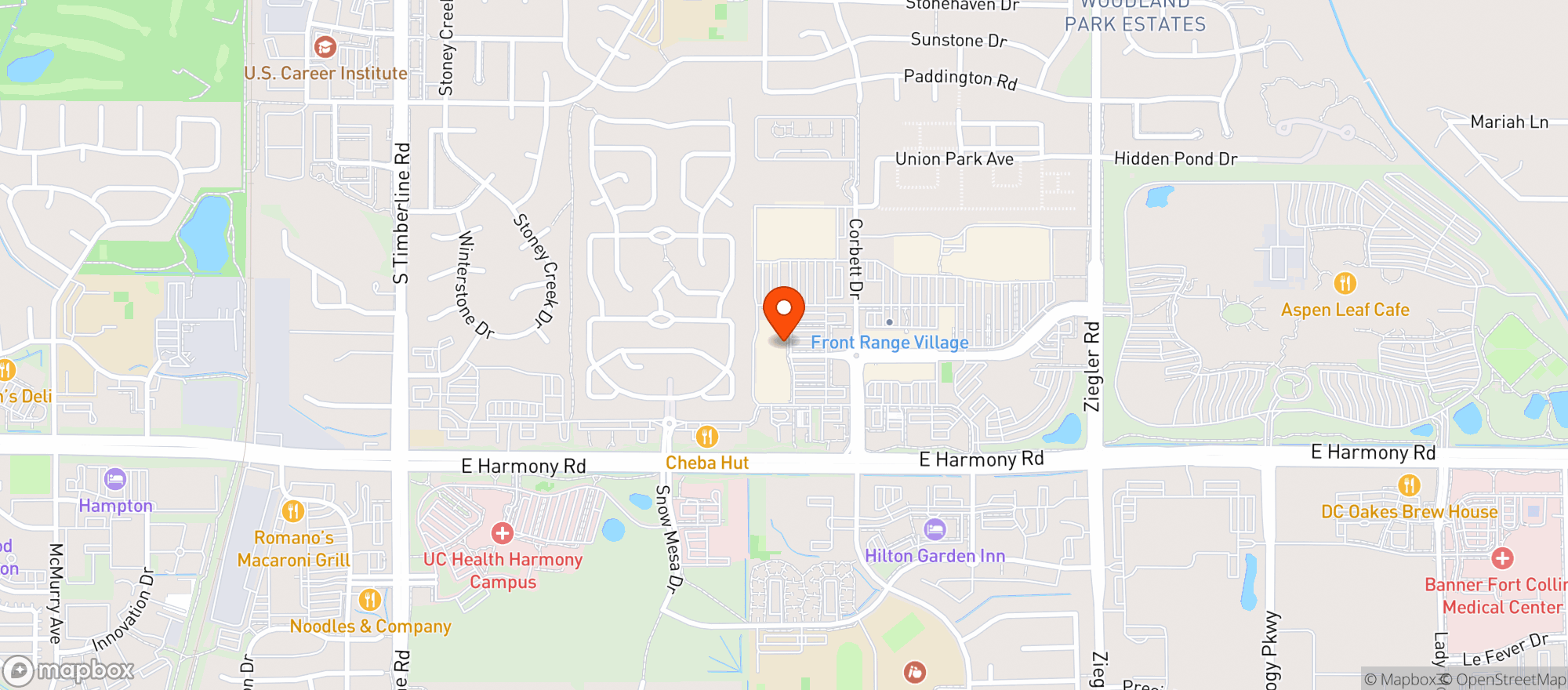 Map showing World Market Fort Collins