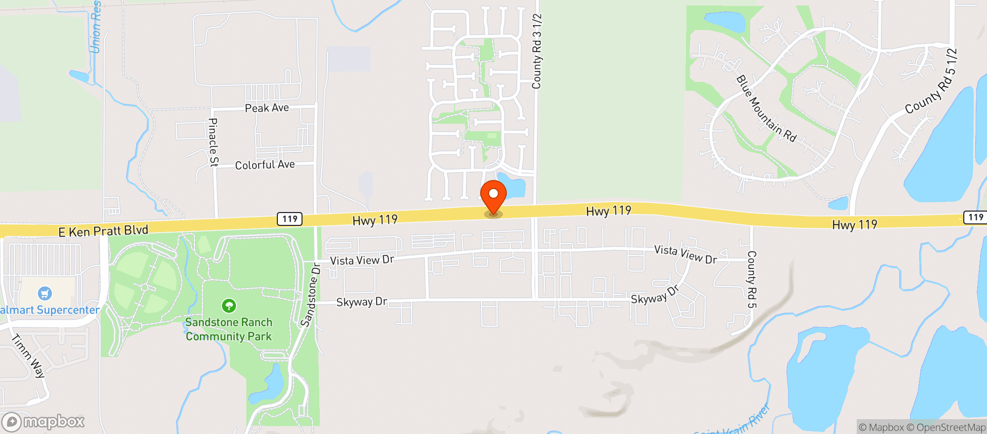 Map showing Fox Hill Country Club