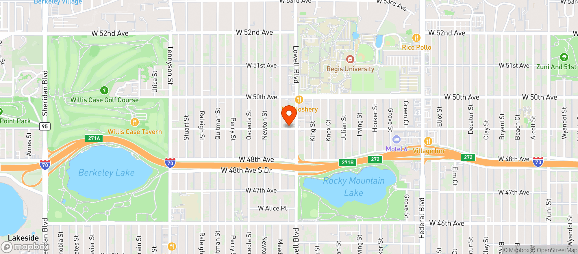 Map showing Lowell Gardens