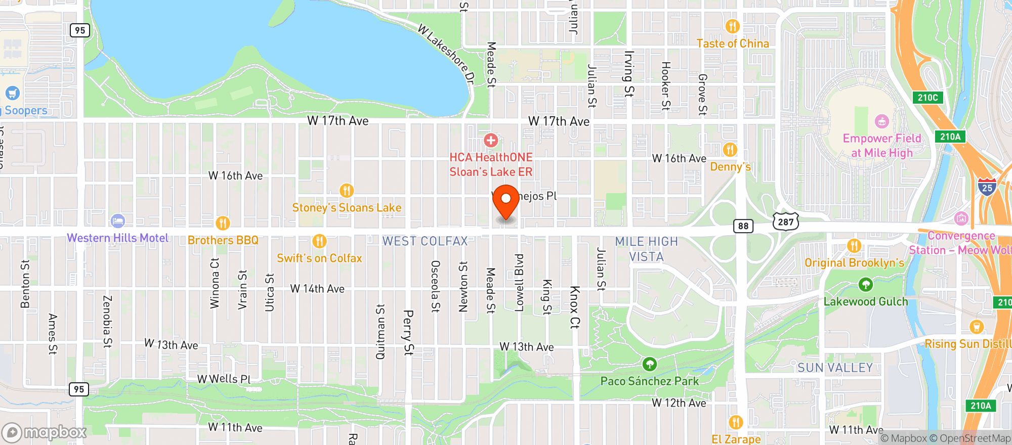 Map showing Drinks Liquors