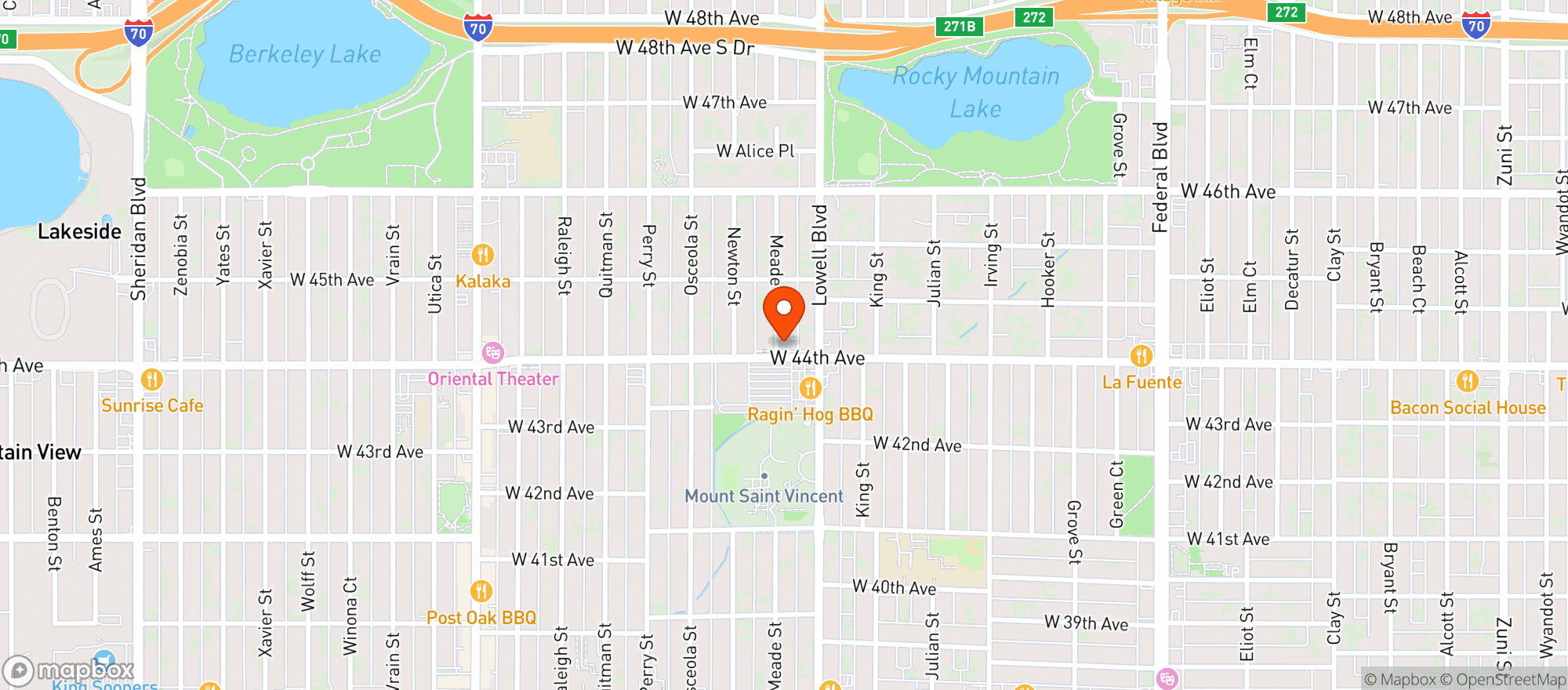 Map showing Singer's Liquor Store