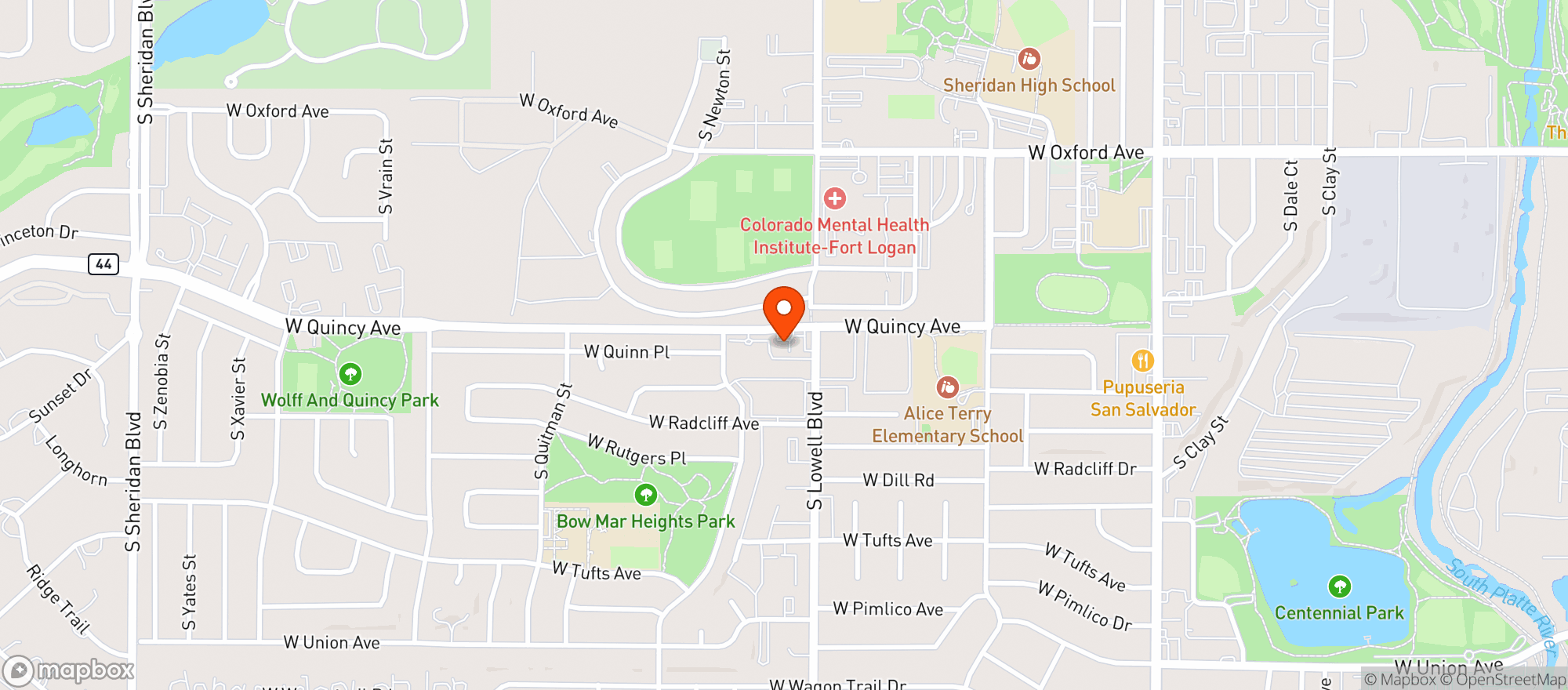 Map showing Silver Stem Quincy