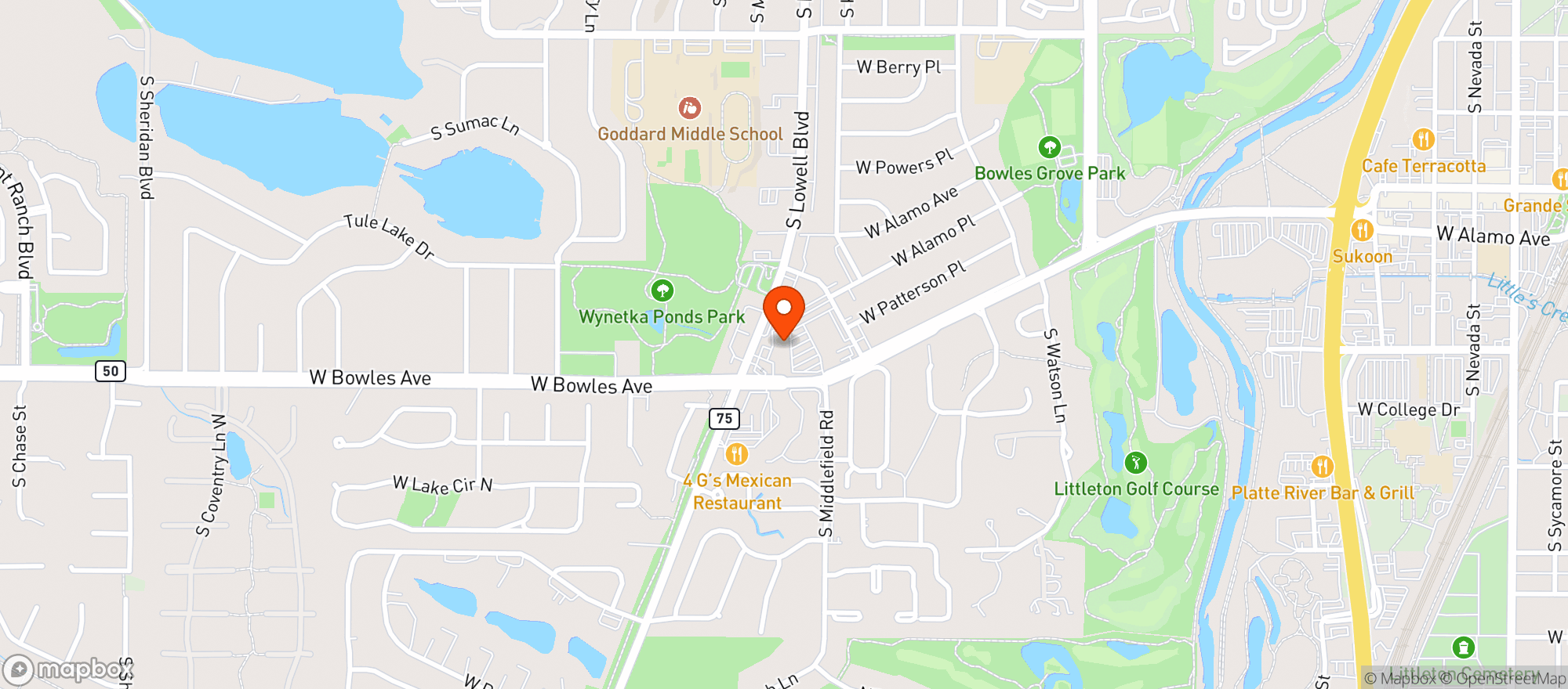 Map showing Don Juans Mexican Grill