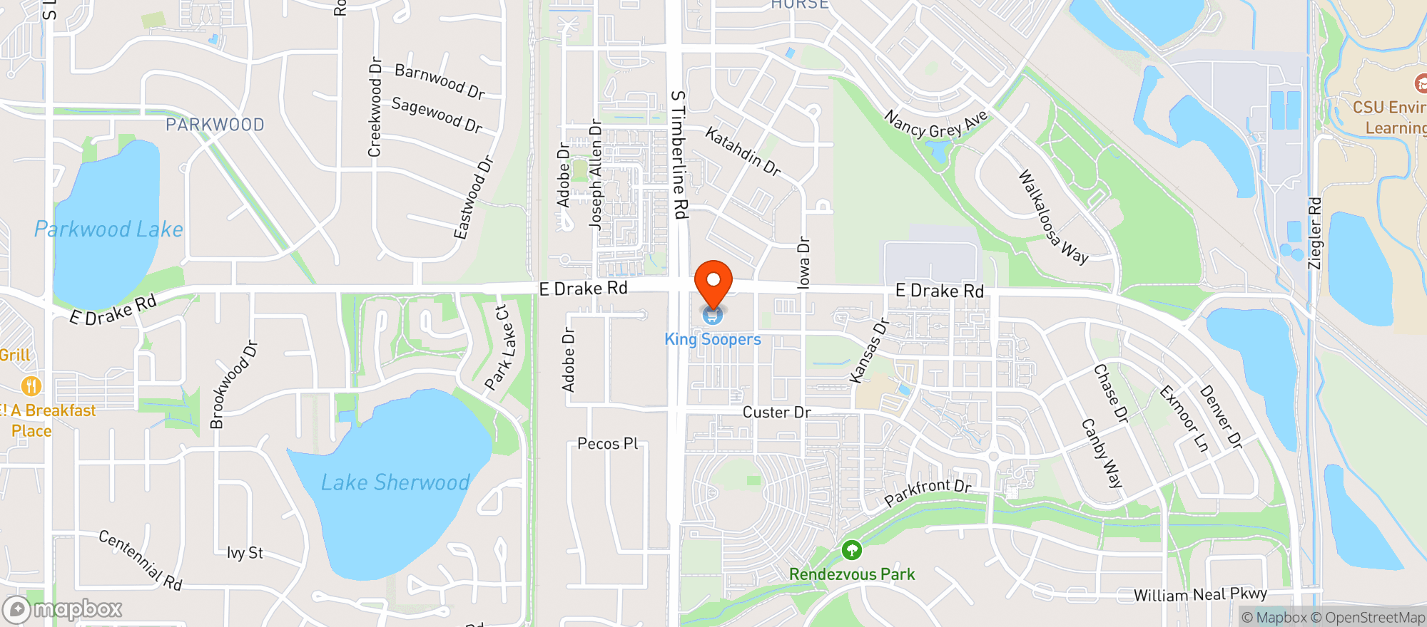 Map showing King Soopers #97