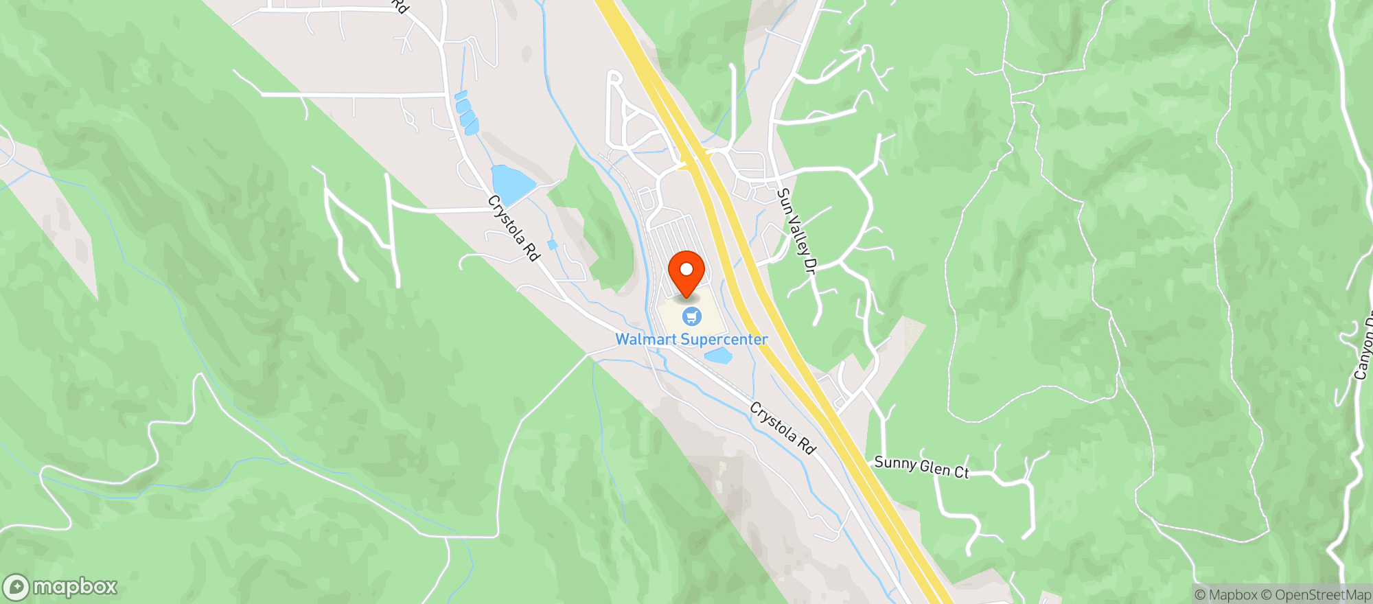 Map showing Walmart 3805